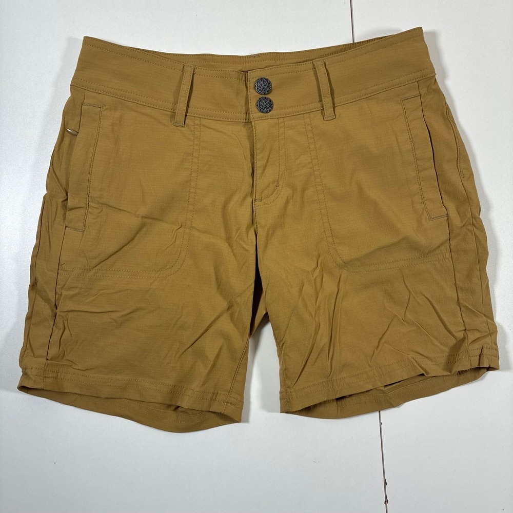 Prana Revenna Hiking Shorts Women 0 Tan W3118LG12 Outdoor Stretch Nylon